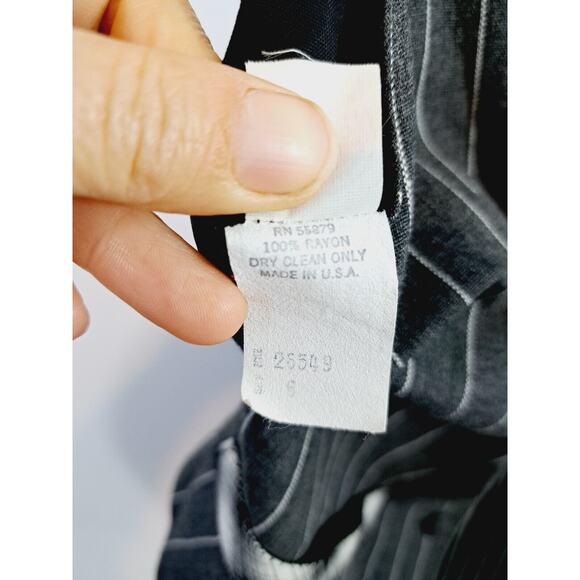 Mevisto Vintage Women's Gray Black Stripe Button-up Vest In Size 6 - Picture 5 of 6